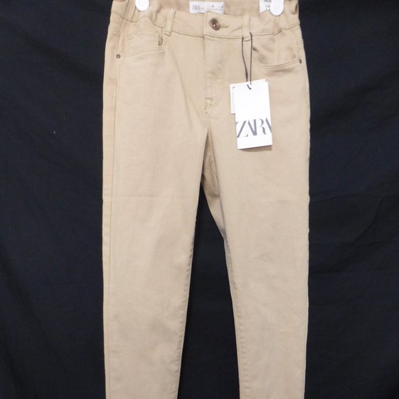 ZARA, size 10 years, skinny tan casual pants, BNWT